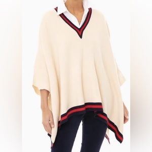 Tuckernuck Camden Soft Knit V Neck Pullover Poncho Sweater